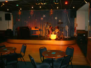 Function room stage and seating
